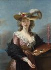 Vigee Le Brun - Self Portrait with a Straw Hat by Unknown Artist